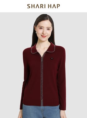 【专柜款】SHARI HAP莎瑞秋冬新款针织上衣女洋气高贵羊毛衫