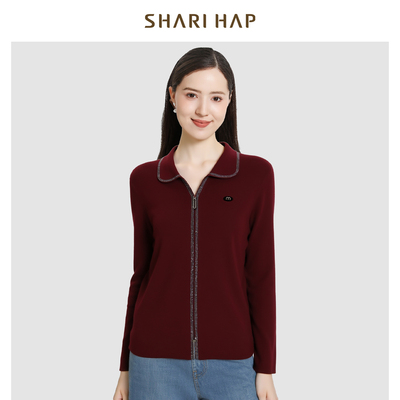 【专柜款】SHARI HAP莎瑞秋冬新款针织上衣女洋气高贵羊毛衫