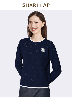 【山茶花】SHARI HAP假两件针织套头衫洋气百搭秋冬打底衫