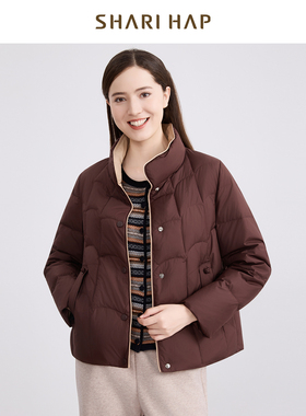 【温柔红茶】SHARI HAP短款羽绒服女洋气加厚保暖冬装新款外套