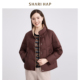 新款 外套正品 HAP短款 羽绒服女洋气保暖冬装 温柔红茶 SHARI