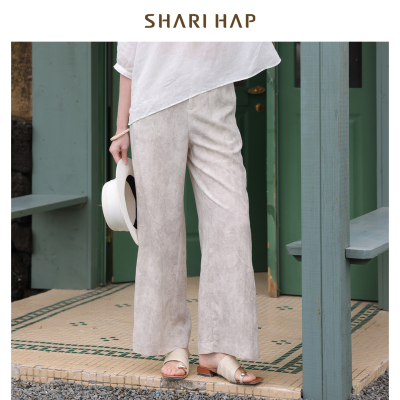 SHARI HAP天丝亚麻直筒裤女夏