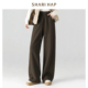 SHARI HAP松紧腰肌理感阔腿裤 女