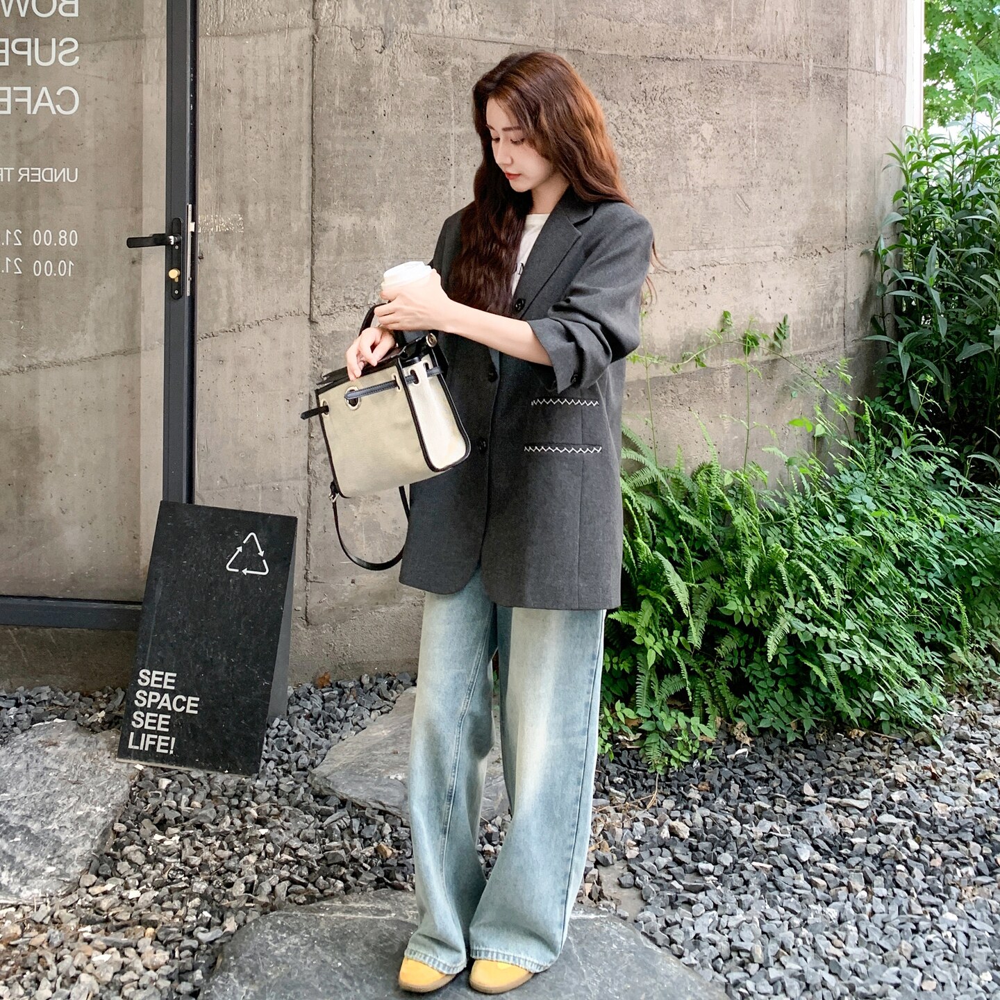 巨好看休闲灰色西装外套女春秋2025新款英伦风西服今年流行高级感,女装西装,2C211