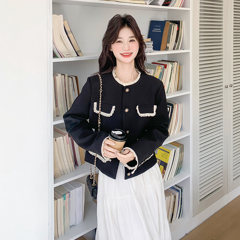 25秋蕾丝拼接小香外套C211-826-P155控228,女装短外套,2C211