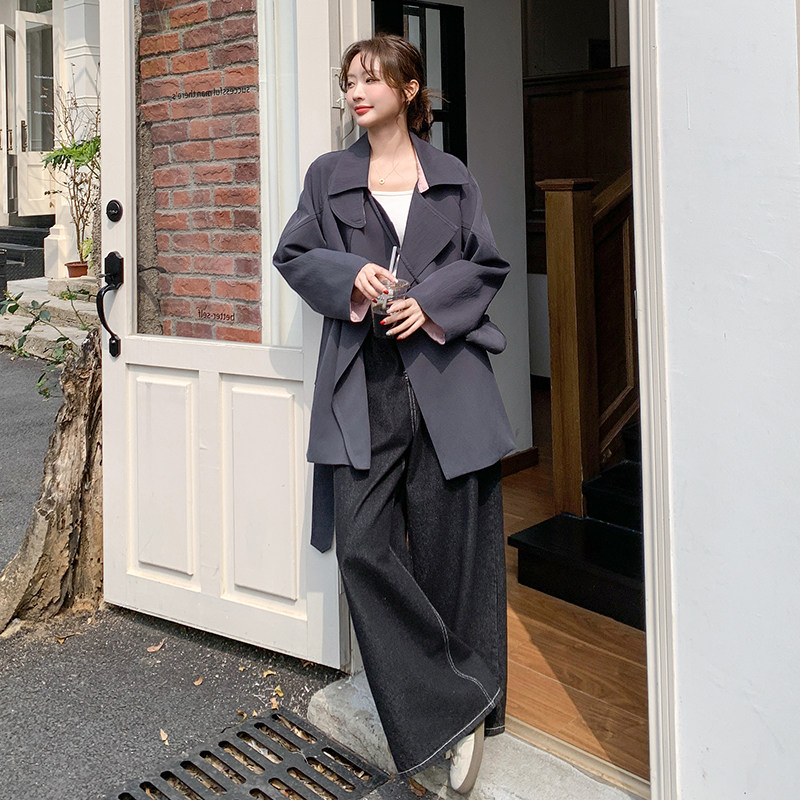 25秋季撞色显瘦风衣外套C211-829-P165控248,女装风衣,2C211