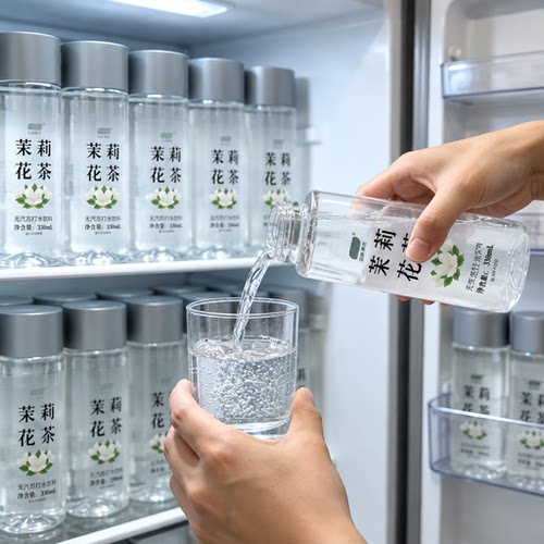 茉莉花茶味无汽苏打水饮料整箱330ml*12瓶0糖0脂0卡清爽解渴饮水