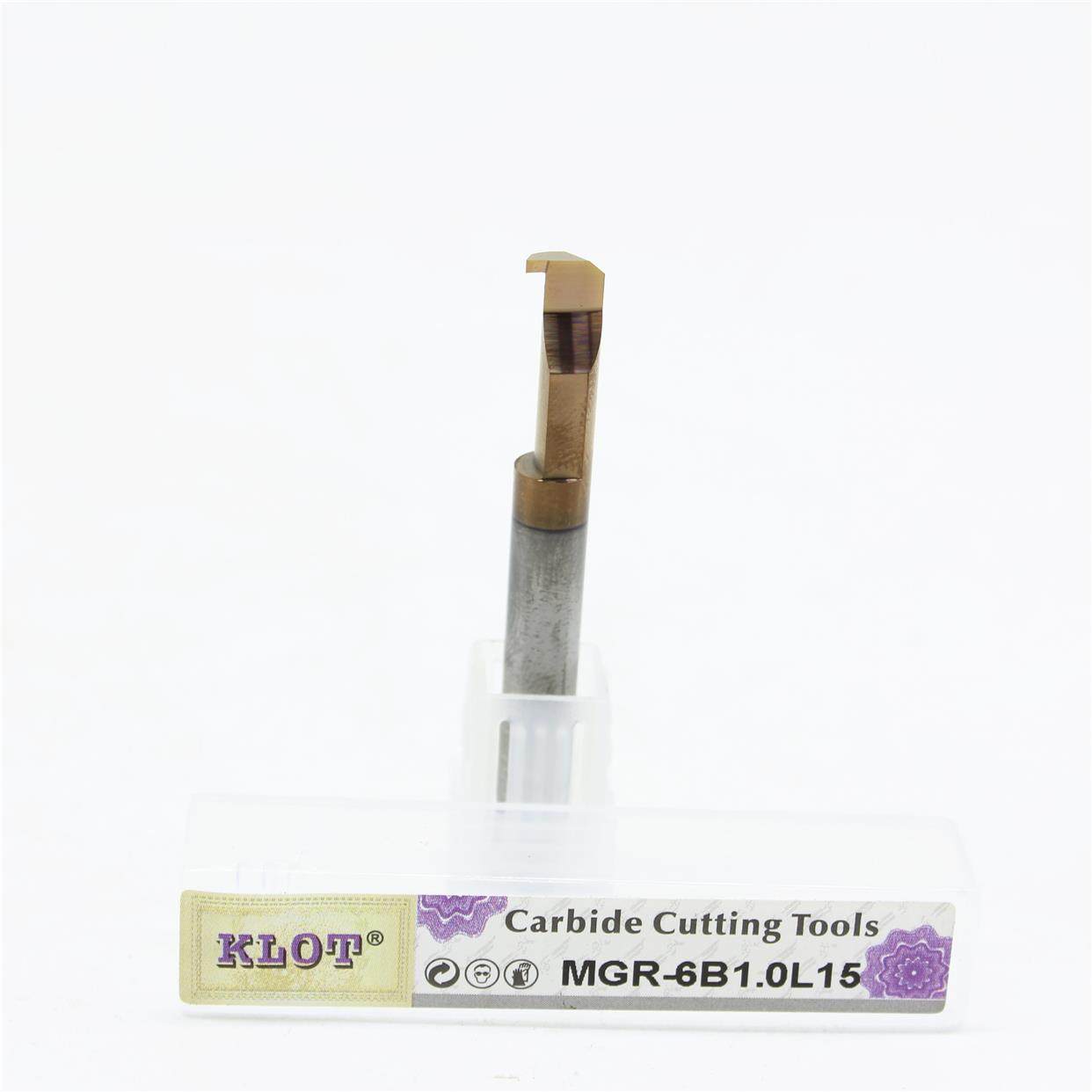 KLOT整体合金钨钢内孔小径槽刀MGR 4 5 6 8 涂层小孔镗刀内孔车削