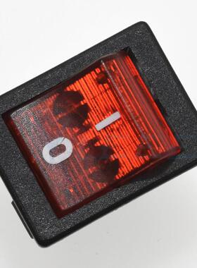 PRONIC 台湾普尼克 船型开关 CR 4脚 黑红带灯 10A/2X250V