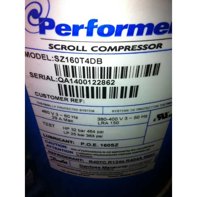 SZ160T4DC SZ160T4DB SZ160T4CC原装13匹丹佛斯百福马压缩机