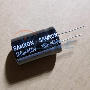 台湾万裕SAMXON液晶电源电容KM 450V150uF 耐温105°尺寸22X35