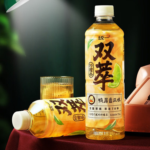 统一双萃500ml柠檬茶鸭屎香