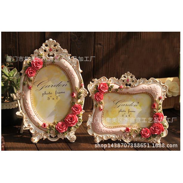 新品6意7寸相框创欧田园树脂相框相架影楼像框式摆台