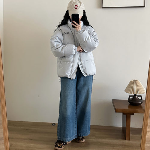 韩版立领潮牌羽绒服厚实反季