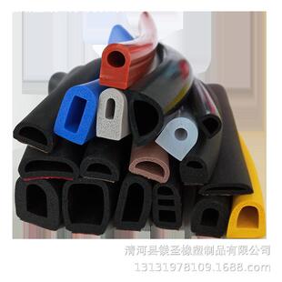 乙丙D型橡胶条配电箱机柜D形空心带胶自粘发泡海绵半圆密封条 三元