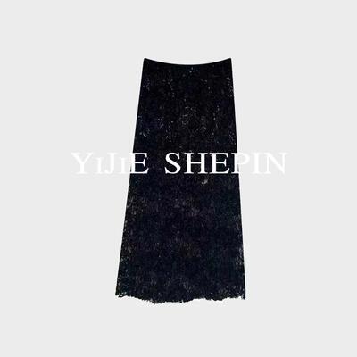 宝莎伦【YIJIE奢品 】 重工设计款经典繁华镂空蕾丝半身裙M961183
