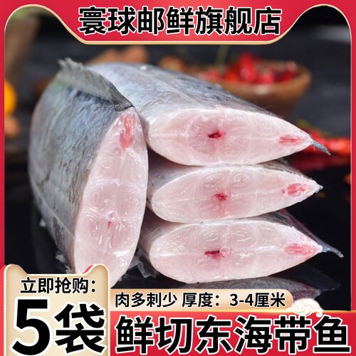 寰球邮鲜5斤新鲜带鱼段活鱼现杀