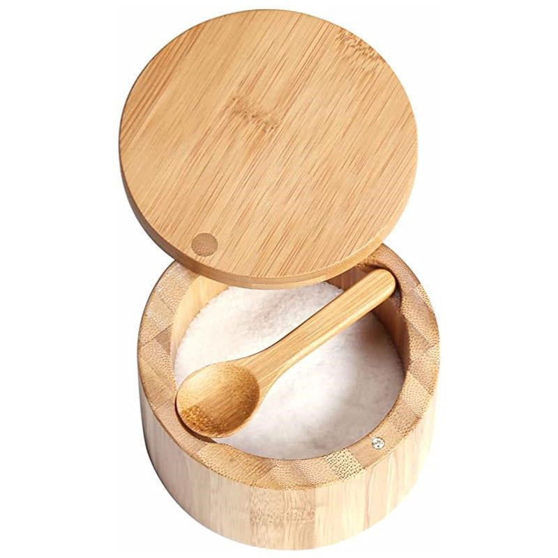 With built-in spoon to avoid dust kitchen saltR pepper spice