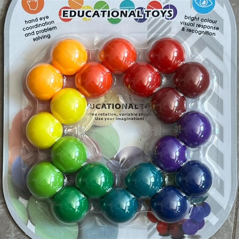 Rainbow Rotation Puzzle Building BlockL Goal Fidget Ball魔方