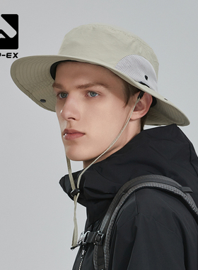 topex大头围防晒帽男户外钓鱼帽防泼水夏季登山帽透气防紫外线