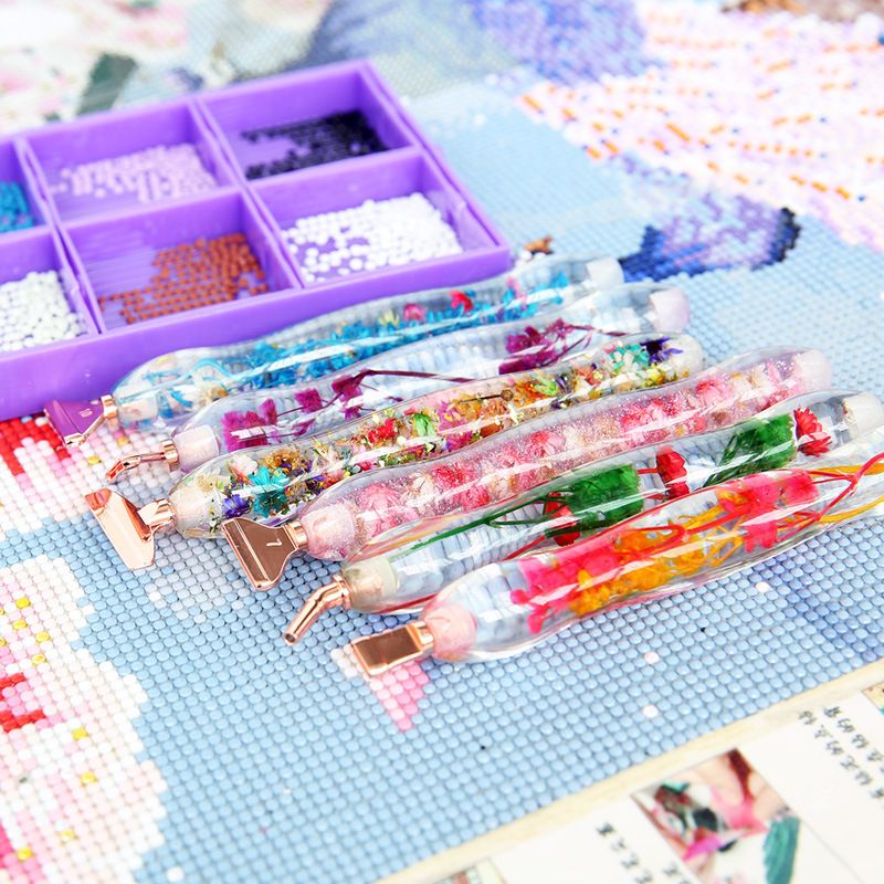 钻石画树脂干花点钻笔杆大钻盘工具套装快速 DIY金属弯头贴钻神器