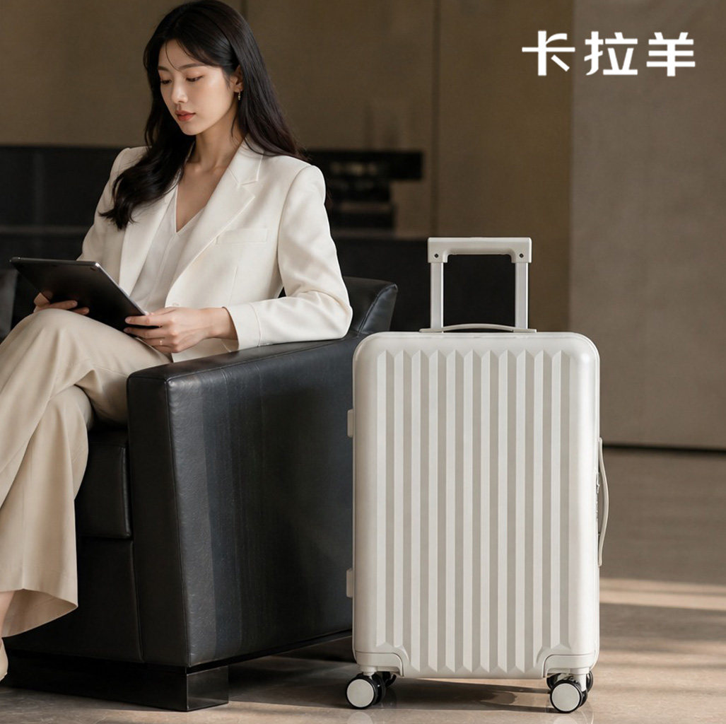 卡拉羊女士20寸2026新款超轻商务旅行箱拉杆箱顺滑静音万向轮
