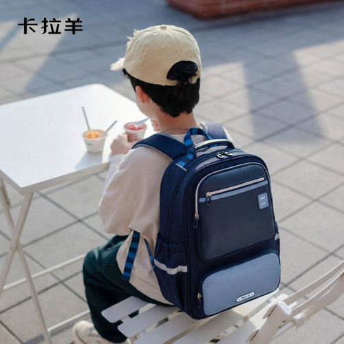 卡拉羊儿童书包书包男小学生减负
