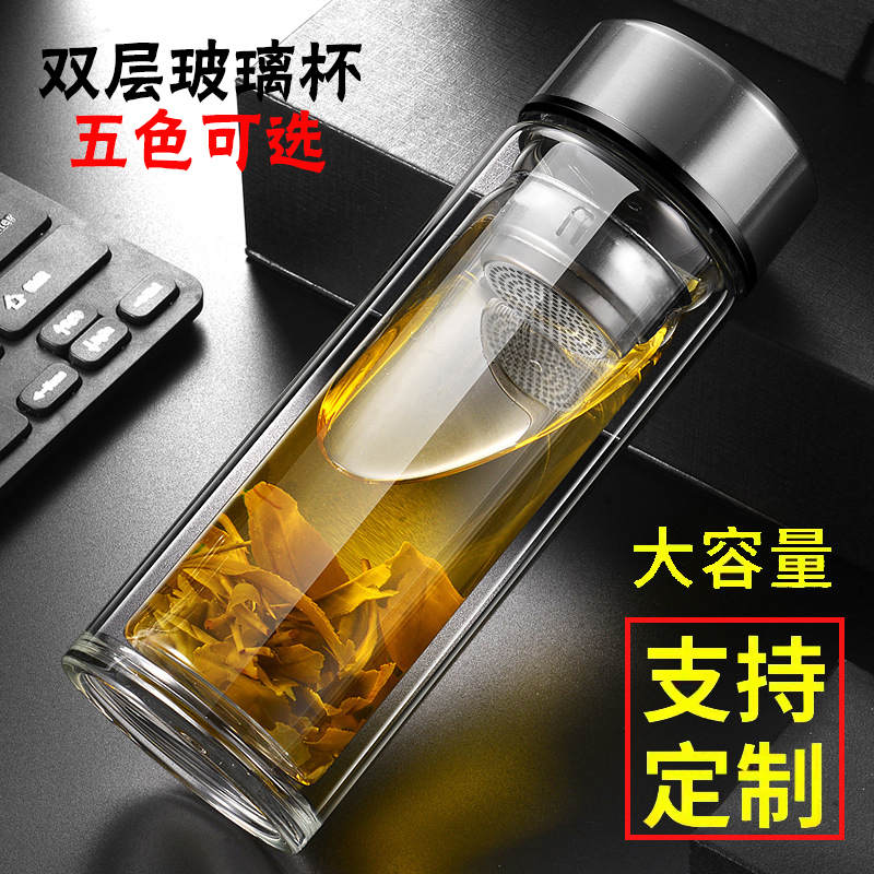 耐热防爆加厚双层玻璃杯