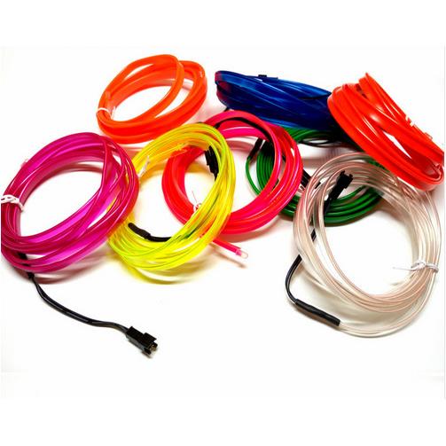 新品适于用汽车LED冷线车内氛围灯头条夹式发光线烟气光氛灯3米