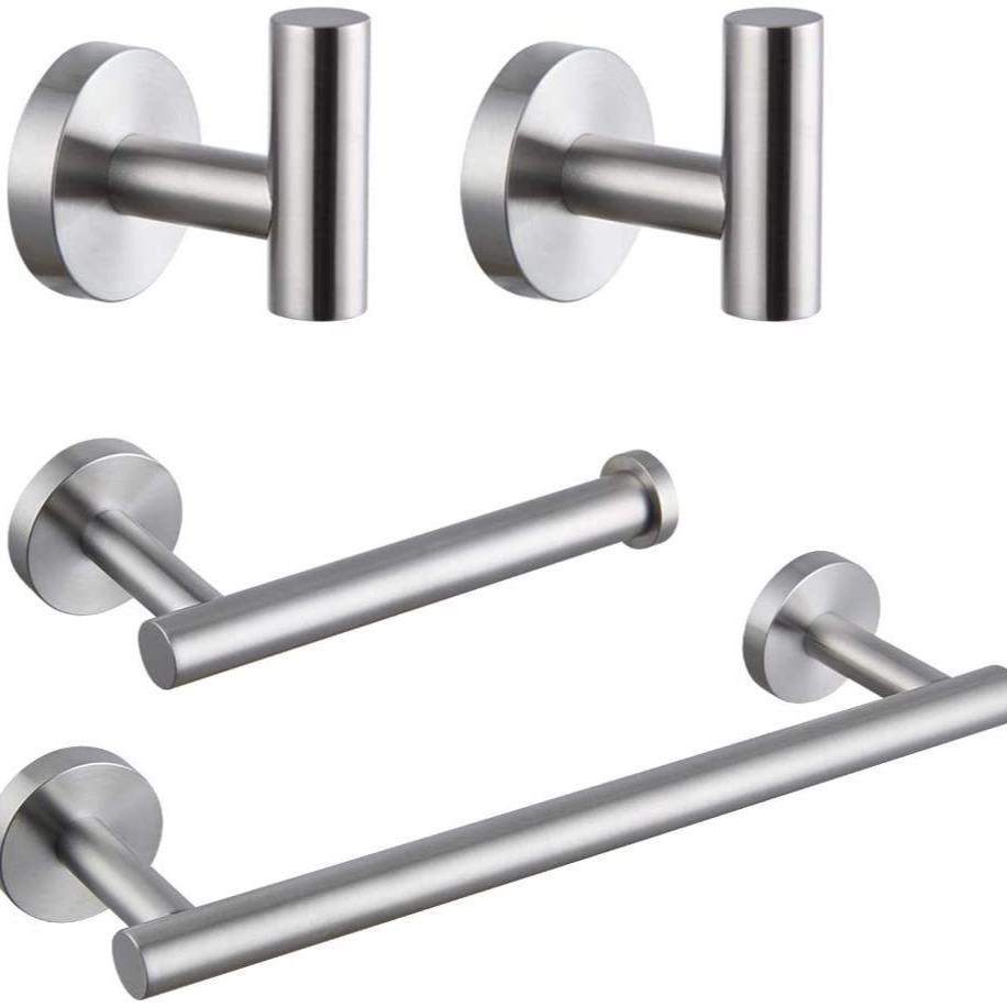 新品跨浴境不锈钢毛巾架酒店纸巾架卫墙生间毛巾杆上挂钩室置物架