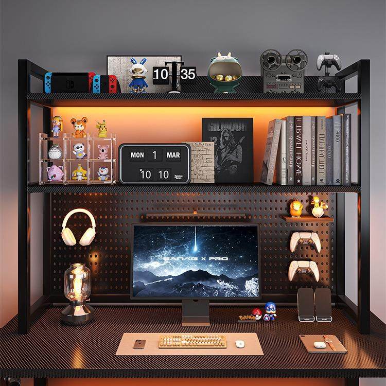 办公室桌面多层整理架小架子简易书架小型铁艺置物架书桌上收纳架