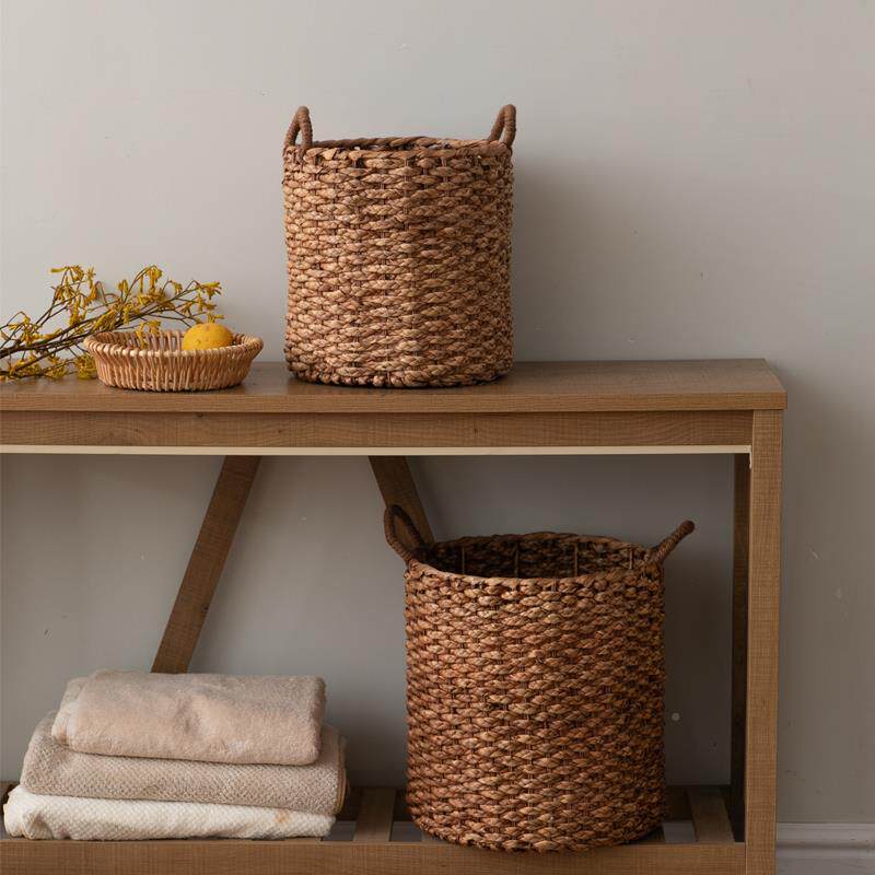 高颜值水葫芦手工草编脏PFM衣家用收生间洗衣篮子玩具篮杂物纳篮