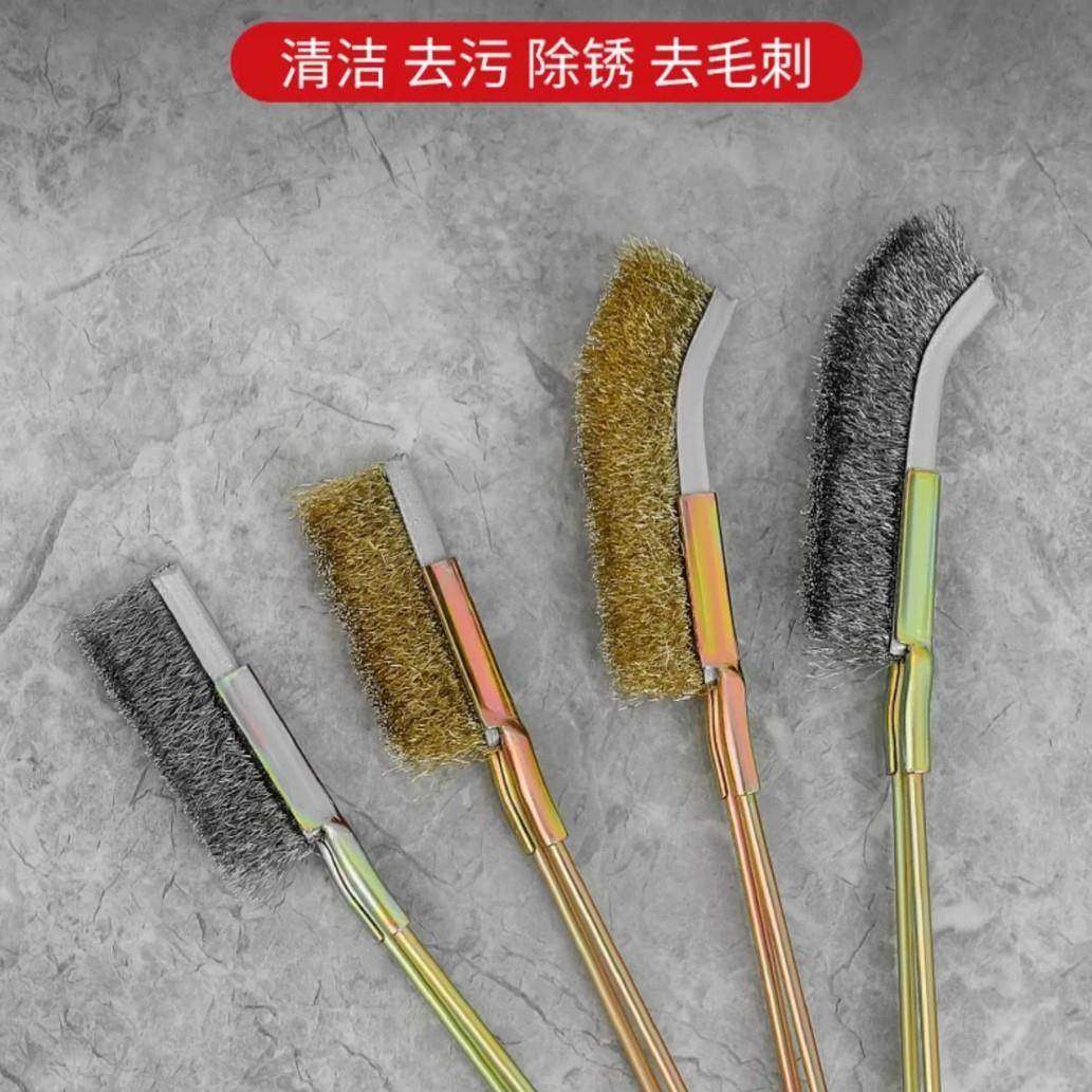 不锈钢钢丝刷带柄烧烤网厨房清洁刷打磨除锈长柄铜铁丝小刷子,家庭/个人清洁工具,钢丝球/钢丝刷,淘宝优惠券,粉丝福利购,淘宝优惠卷