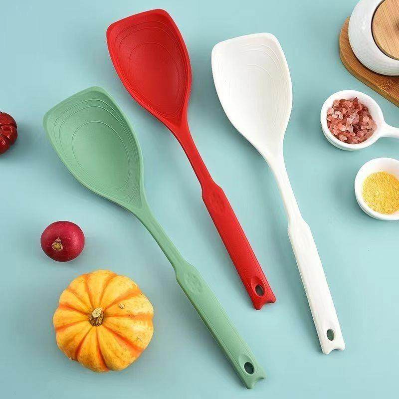 多功能耐高温刻度硅胶铲勺多用途硅胶汤勺二合一炒菜铲子家用锅铲,厨房/烹饪用具,锅铲,淘宝优惠券,粉丝福利购,淘宝优惠卷