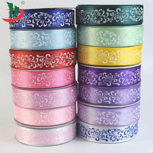 中国风25mm青花瓷丝带DIY发饰头饰配件材料印花涤纶缎带整卷