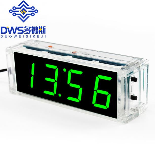 51单片机数字时钟套件光控1寸LED数码管电子钟DIY散件带外壳