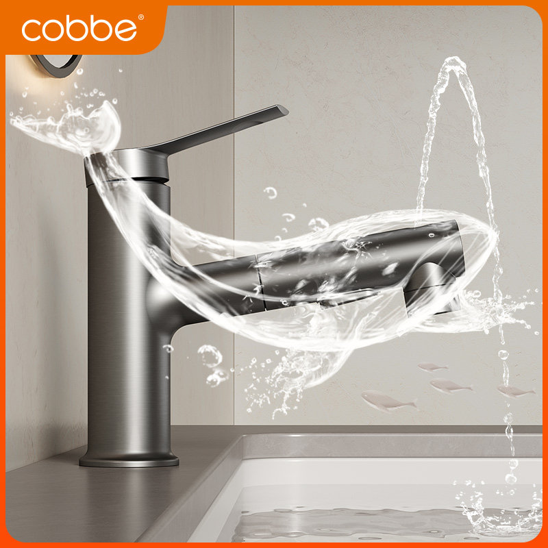 卡贝抽拉式水龙头浴室柜洗脸盆池冷热水白色洗手盆卫生间面盆台盆