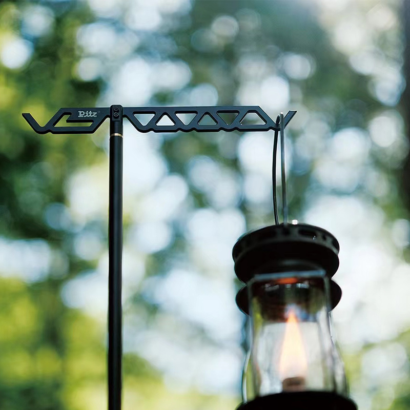 户外灯架Pitz露营多功能轻量化照明灯营地灯灯杆架挂钩波浪闪电