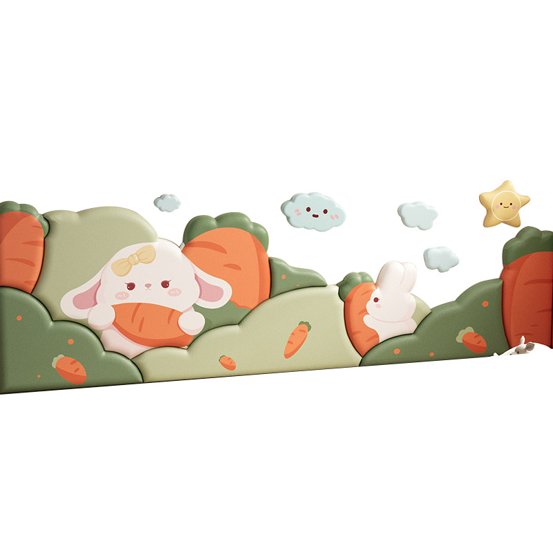 MeitingHome卡通榻榻米软包防撞壁贴定制墙面装饰0甲醛儿童房防撞