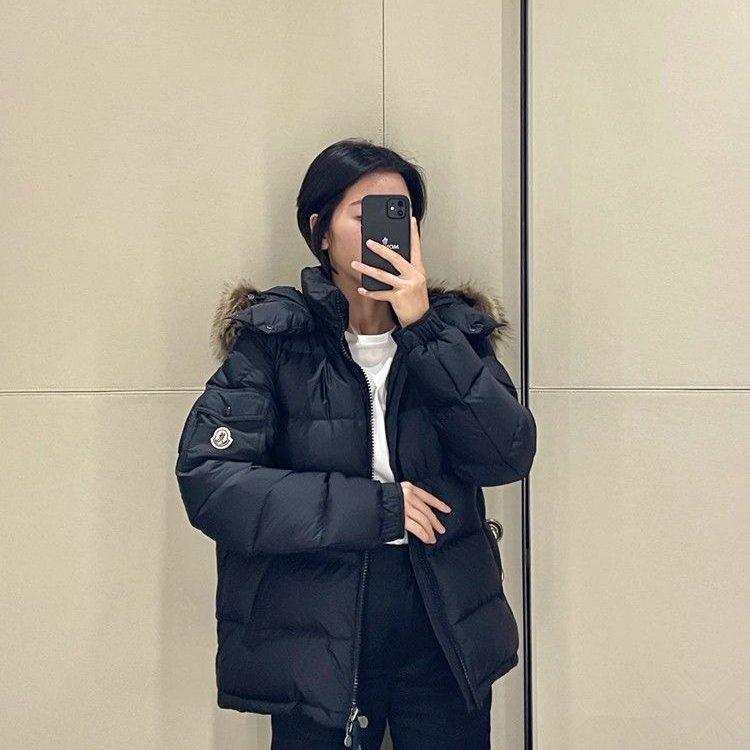 冬季加厚毛领连帽羽绒棉服外套女2025新款厚实不臃肿百搭排骨棉袄