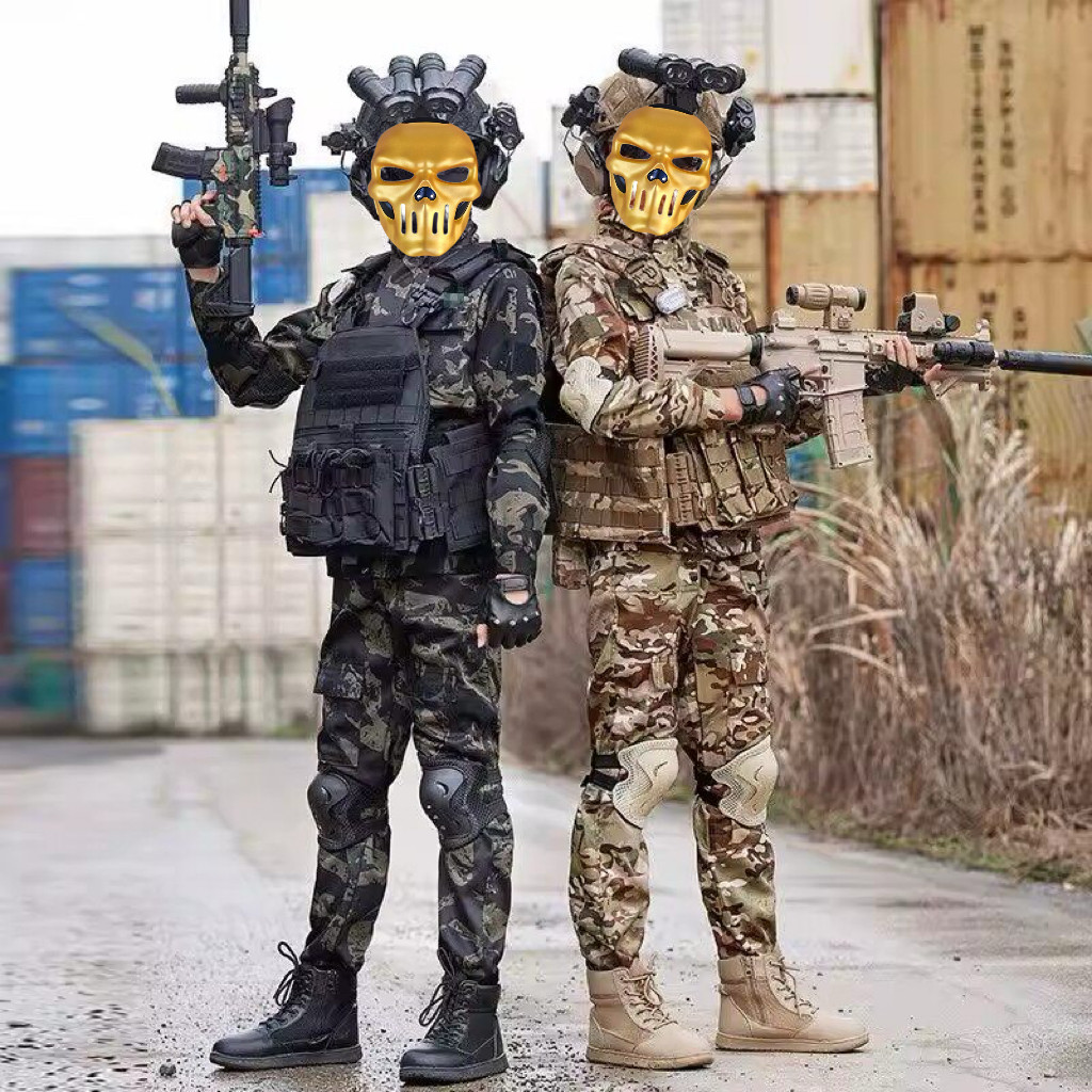 三角洲行动红狼蚀金玫瑰cos服装威龙特种兵儿童款男女童全套套装图片