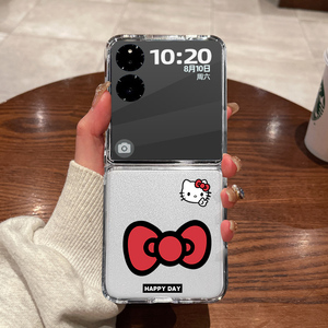 适用小米mixflip2手机壳mixflip新款MIX Flip2折叠屏xiaomi超薄透明蝴蝶结头像全包防摔高级男女款硬壳保护套