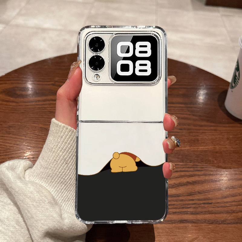 科迪福 适用华为nova Flip手机壳新款novaFlip折叠屏huawei超薄透明翘屁股维尼熊全包防摔男女款硬壳保护套