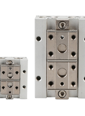 导轨滑台气缸MHF2-8/12/16/20D/D1/D2薄型气爪HFD8*8 12*10 16*15