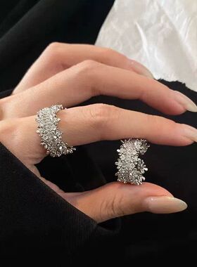 ins风设计小众满天星女式开口风