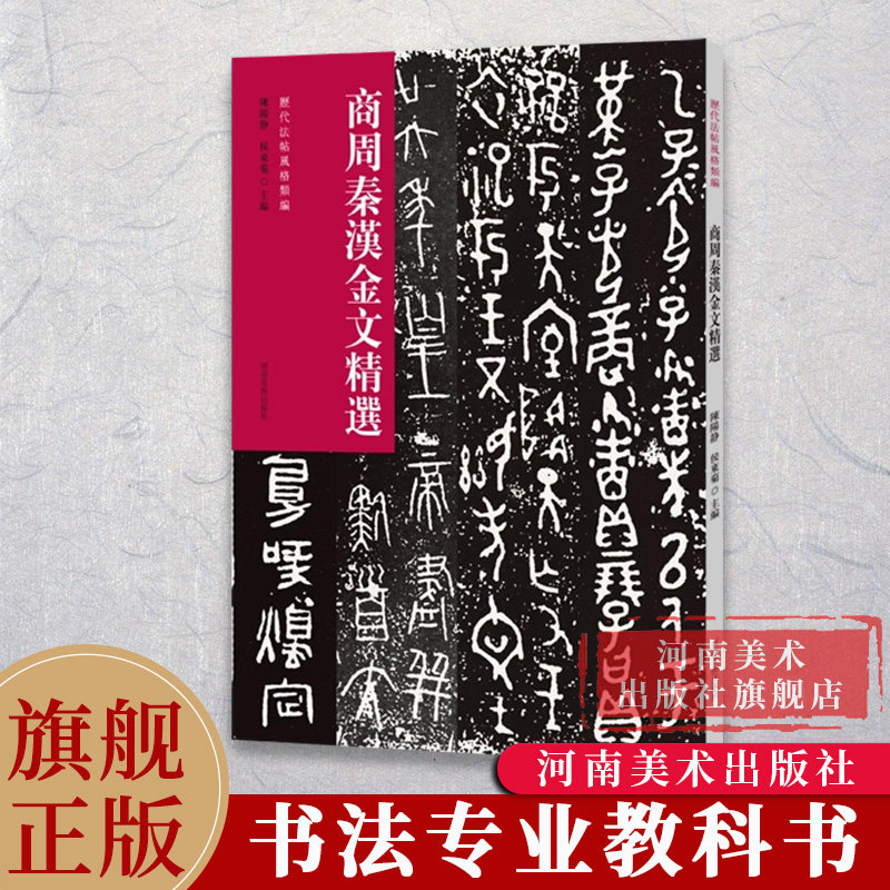 【出版社正版】商周秦汉金文精选 历代法帖风格类编 陈阳静侯东菊编 碑帖经典风格通解原色印刷 书法教材教师推荐书河南美术出版社