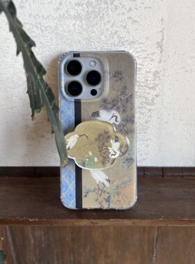 叶菽原创定制《仙鹤》新中式国风清冷小众高级感IMD双层适用苹果17/14/15/16promax磨砂亮面iPhone秋冬手机壳