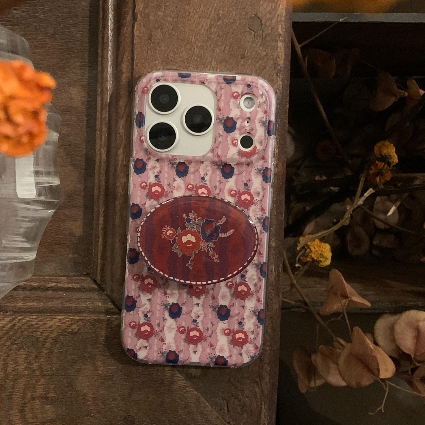 叶菽原创定制《红琦瓶》新中式国风清冷小众高级感IMD双层苹果17/14/15/16promax磨砂亮面iPhone秋冬手机壳