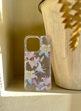 叶菽原创定制《畔禾》新中式国风清冷小众高级感IMD双层适用苹果17/14/15/16promax磨砂iPhone秋天百合手机壳