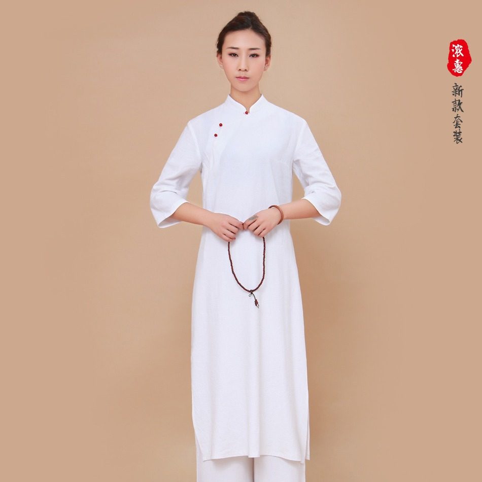 品棉麻瑜伽服禅修服女运动套装大码休闲促销禅舞茶道上衣民族舞